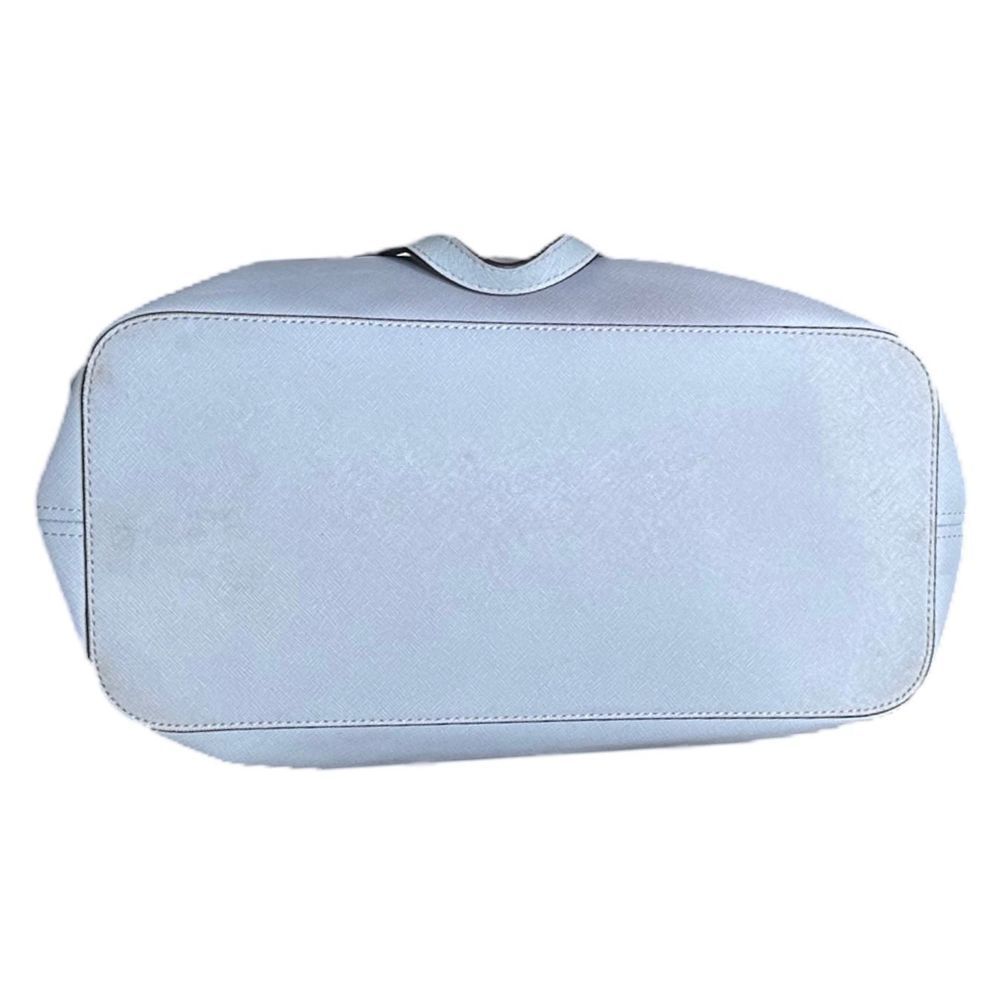 Michael Kors ￼Jet Set Medium Soffiano Top Zip Leather‎ Tote Pale Baby Blue - Picture 4 of 9
